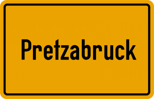 Ortsschild Pretzabruck