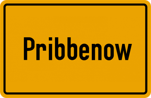 Ortsschild Pribbenow