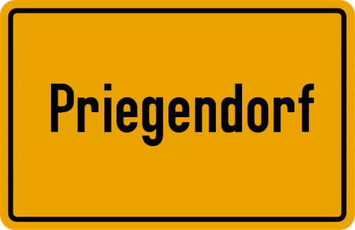 Ortsschild Priegendorf, Unterfranken