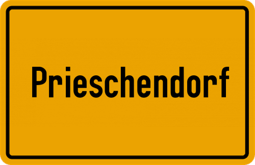 Ortsschild Prieschendorf