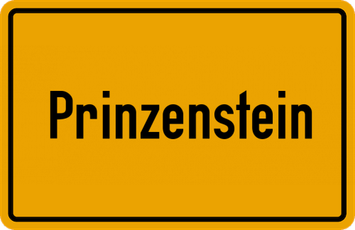 Ortsschild Prinzenstein