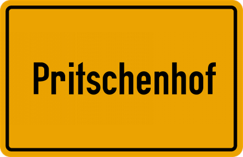 Ortsschild Pritschenhof