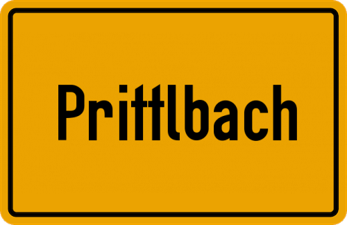 Ortsschild Prittlbach