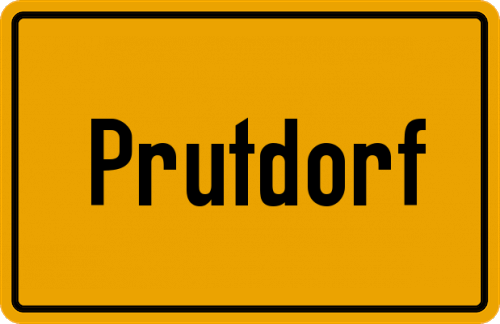 Ortsschild Prutdorf