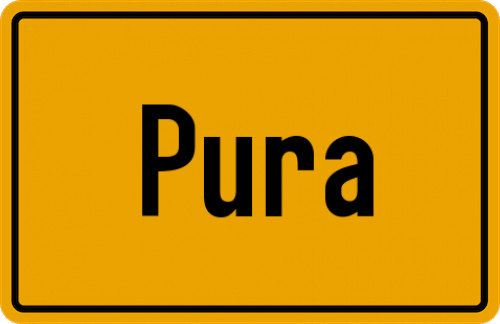 Ortsschild Pura