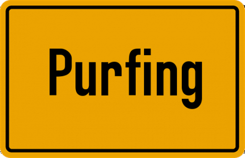 Ortsschild Purfing