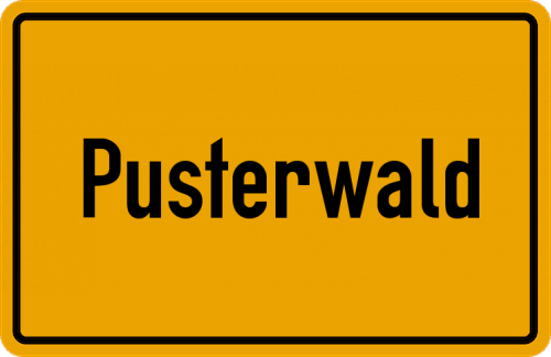 Ortsschild Pusterwald