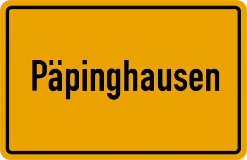 Ortsschild Päpinghausen