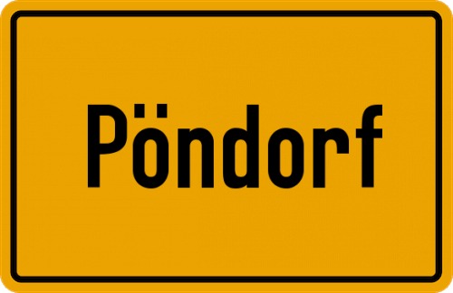 Ortsschild Pöndorf