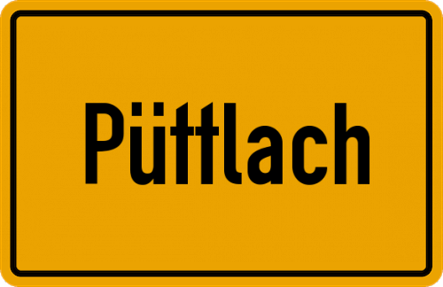 Ortsschild Püttlach