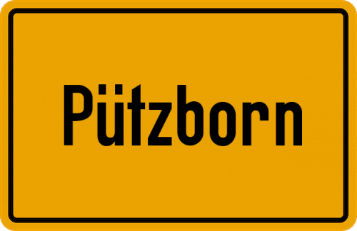 Ortsschild Pützborn