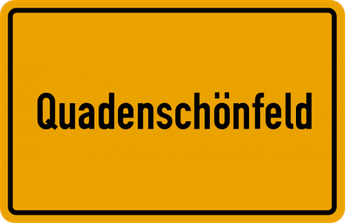 Ortsschild Quadenschönfeld
