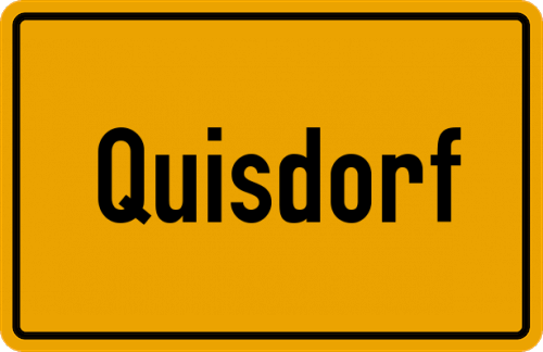 Ortsschild Quisdorf