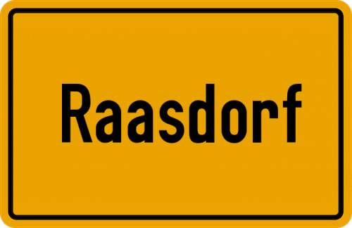 Ortsschild Raasdorf