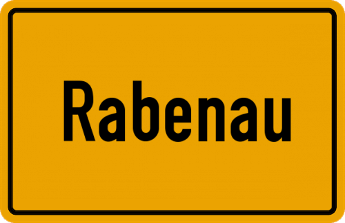 Ortsschild Rabenau, Sachsen