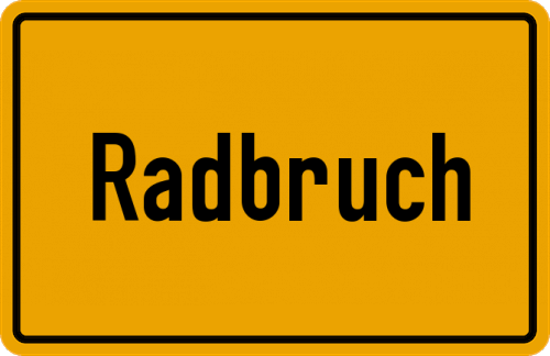 Ortsschild Radbruch