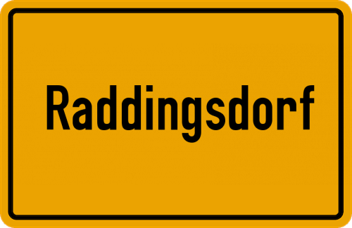Ortsschild Raddingsdorf