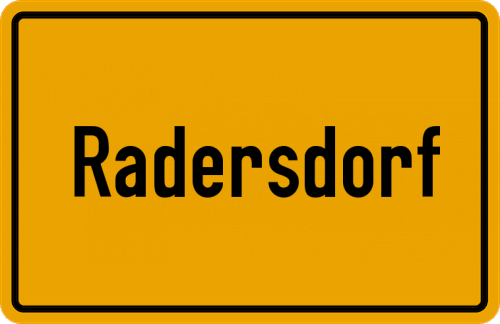 Ortsschild Radersdorf