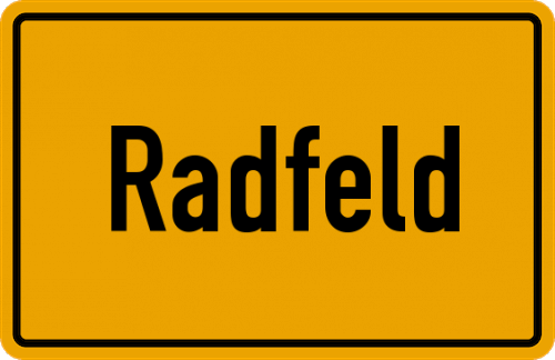 Ortsschild Radfeld