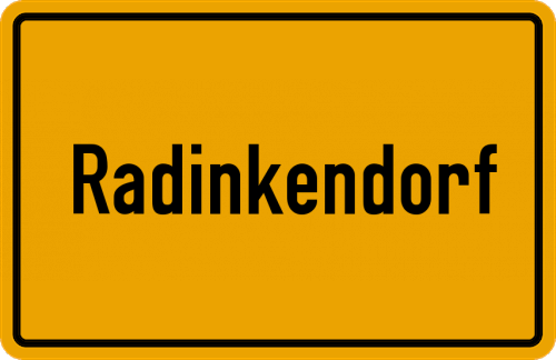 Ortsschild Radinkendorf
