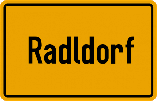 Ortsschild Radldorf
