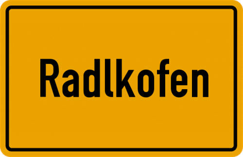 Ortsschild Radlkofen
