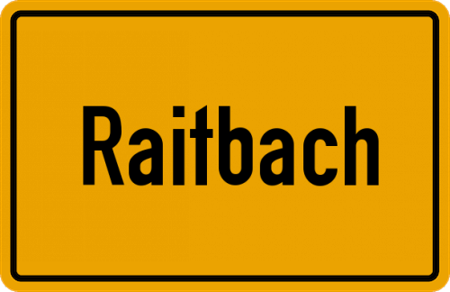 Ortsschild Raitbach