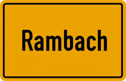 Ortsschild Rambach