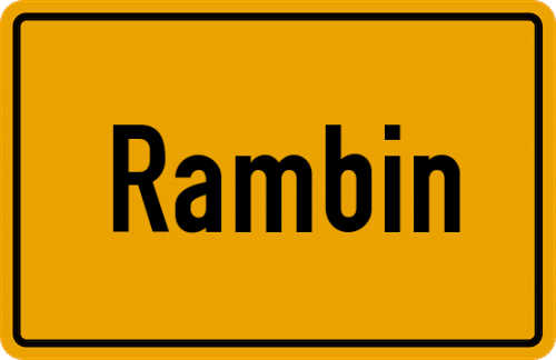 Ortsschild Rambin