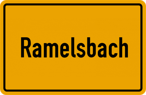 Ortsschild Ramelsbach