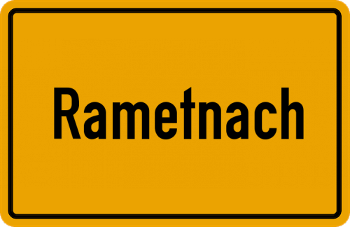 Ortsschild Rametnach