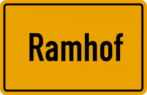 Ortsschild Ramhof
