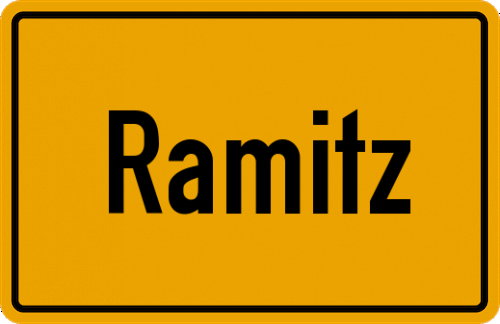 Ortsschild Ramitz