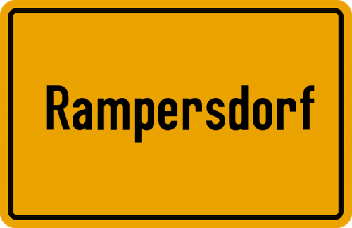 Ortsschild Rampersdorf