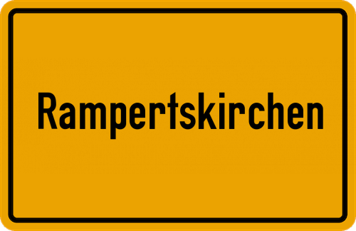 Ortsschild Rampertskirchen, Oberbayern