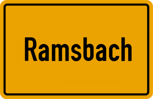 Ortsschild Ramsbach