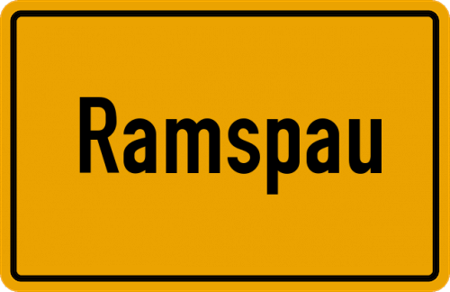 Ortsschild Ramspau