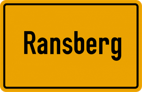Ortsschild Ransberg
