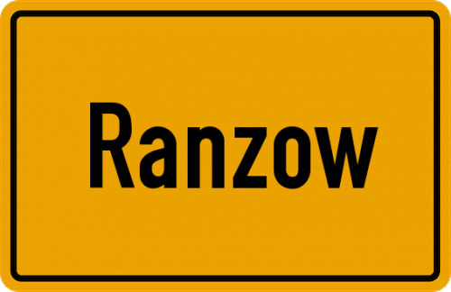 Ortsschild Ranzow