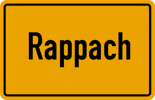Ortsschild Rappach
