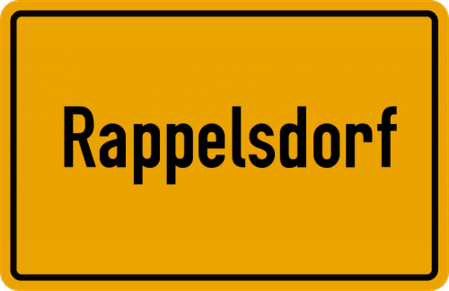 Ortsschild Rappelsdorf