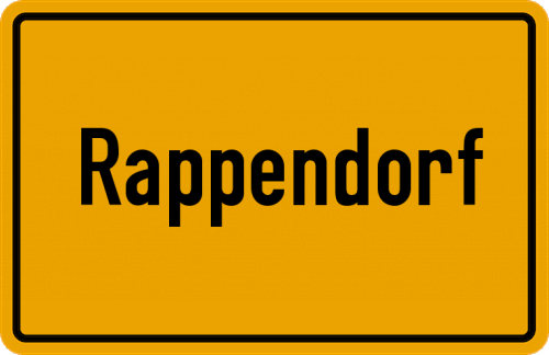 Ortsschild Rappendorf