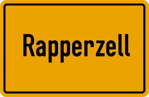 Ortsschild Rapperzell