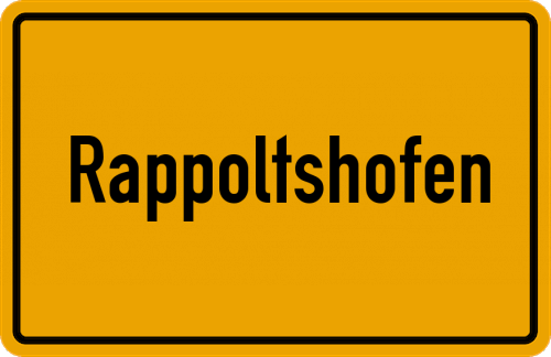 Ortsschild Rappoltshofen