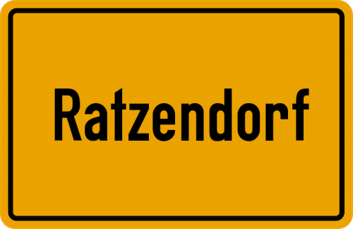 Ortsschild Ratzendorf