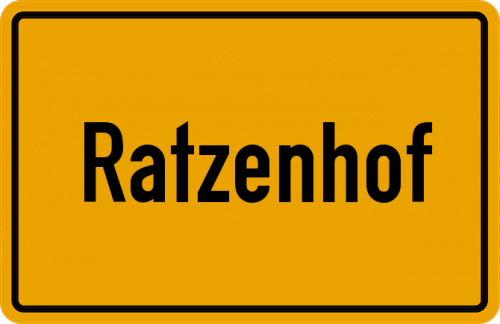 Ortsschild Ratzenhof