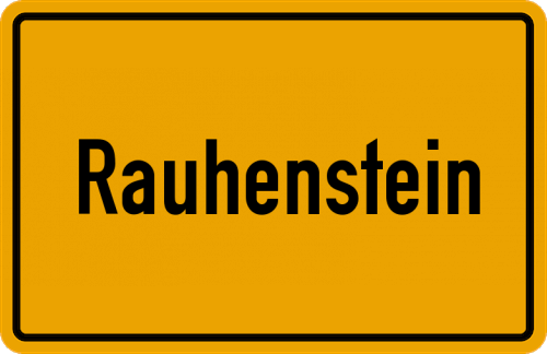 Ortsschild Rauhenstein