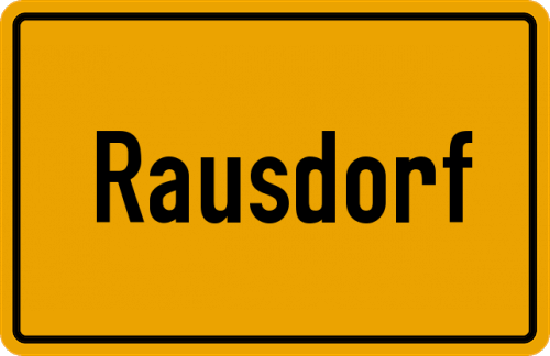Ortsschild Rausdorf, Kreis Stormarn