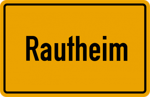 Ortsschild Rautheim, Bahnhof