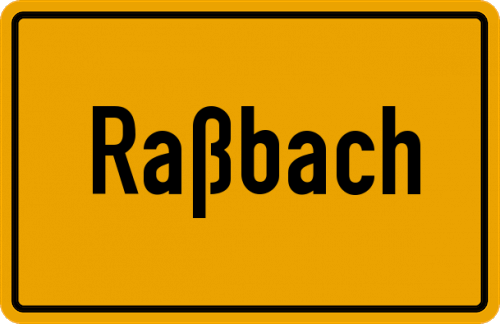 Ortsschild Raßbach